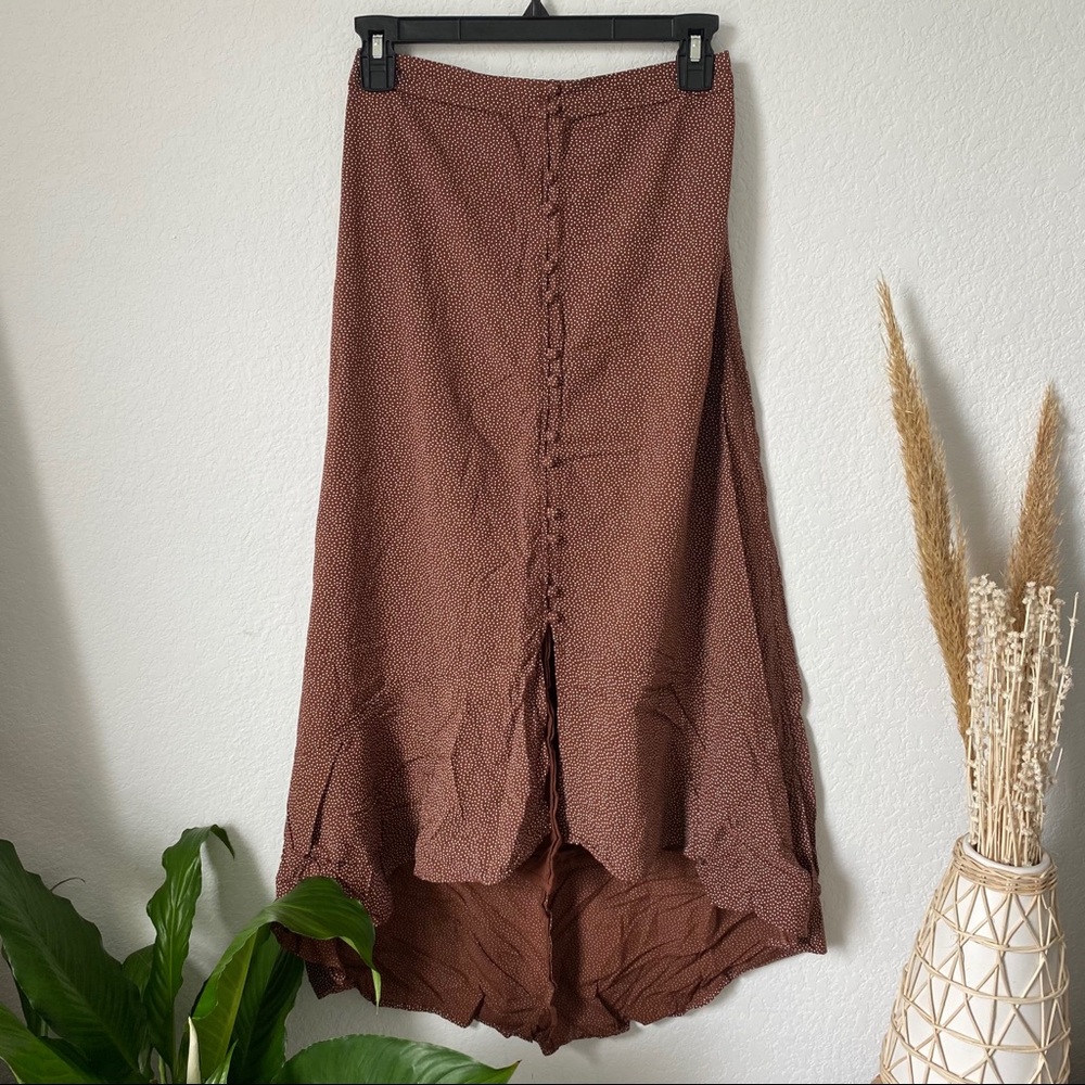 A&F hi-lo button front midi skirt